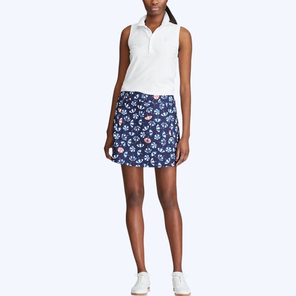 Ralph Lauren RLX Beach Umbrella Print Golf Skort M Tennis Hiking Skirt Flounce - Picture 3 of 12